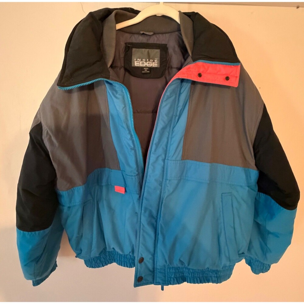 Inside Edge Unisex Winter Vintage 90's Snowboard Ski Jacket Colorblock S
